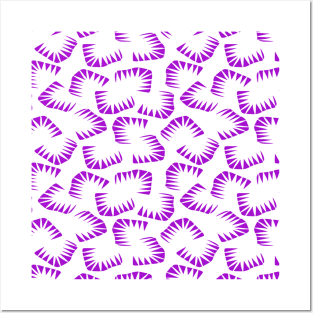 Pattern jagged purple Posters and Art